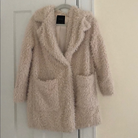 zara fur coat womens